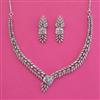 American Diamond Classic Necklace with Rhodium Plating