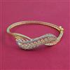 American Diamond Openable kada with Rhodium Plating 2 Tone Plating
