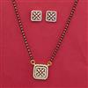 American Diamond Classic Mangalsutra with Rhodium Plating 2 Tone Plating