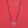 American Diamond Classic Mangalsutra with Rhodium Plating 2 Tone Plating
