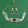 American Diamond Choker Necklace with Carat Plating