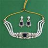 American Diamond Choker Necklace with Carat Plating