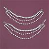 American Diamond Classic Ear Chain with Rhodium Plating Carat Plating