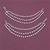 American Diamond Pearl Ear Chain with Rhodium Plating Carat Plating