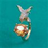 American Diamond Birds Ring with Carat Plating