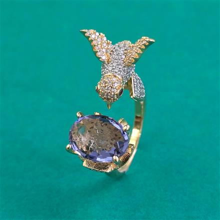 American Diamond Birds Ring with Carat Plating