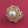 American Diamond Adjustable Ring with Rhodium Plating Carat Plating