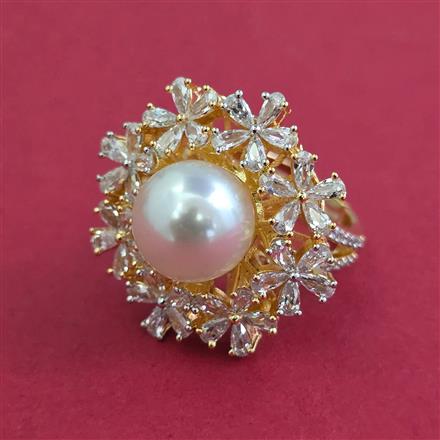 American Diamond Adjustable Ring with Rhodium Plating Carat Plating