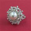 American Diamond Adjustable Ring with Rhodium Plating Carat Plating