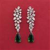 American Diamond Classic Earring with Rhodium Plating