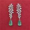 American Diamond Classic Earring with Rhodium Plating
