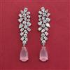 American Diamond Classic Earring with Rhodium Plating