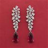 American Diamond Classic Earring with Rhodium Plating