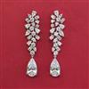 American Diamond Classic Earring with Rhodium Plating