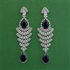 American Diamond Long Earring with Rhodium Plating