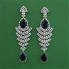 American Diamond Long Earring with Rhodium Plating