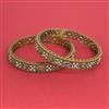 American Diamond Classic Bangles With Mehndi Plating