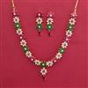 American Diamond Classic Necklace with Gold Plating