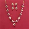 American Diamond Classic Necklace with Gold Plating