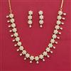 American Diamond Classic Necklace with Gold Plating