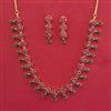 American Diamond Classic Necklace with Gold Plating
