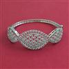 American Diamond Openable kada with Rhodium Plating 2 Tone Plating