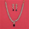 American Diamond Classic Necklace with Mehndi Plating