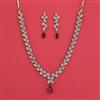 American Diamond Classic Necklace with Mehndi Plating