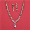 American Diamond Classic Necklace with Mehndi Plating