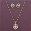 American Diamond Classic Pendant Set with 2 Tone Plating