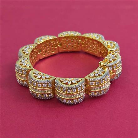 American Diamond Classic Bracelet with Rhodium Plating 2 Tone Plating