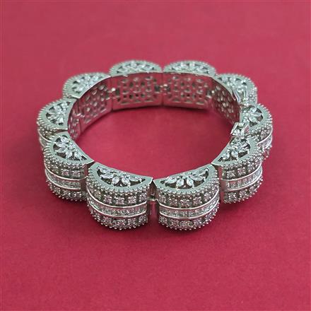 American Diamond Classic Bracelet with Rhodium Plating 2 Tone Plating