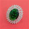 American Diamond Adjustable Ring with Rhodium Plating
