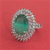 American Diamond Adjustable Ring with Rhodium Plating
