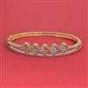 American Diamond Openable kada with Rhodium Plating 2 Tone Plating Mehndi Plating