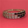 American Diamond Openable kada with Mehndi Plating