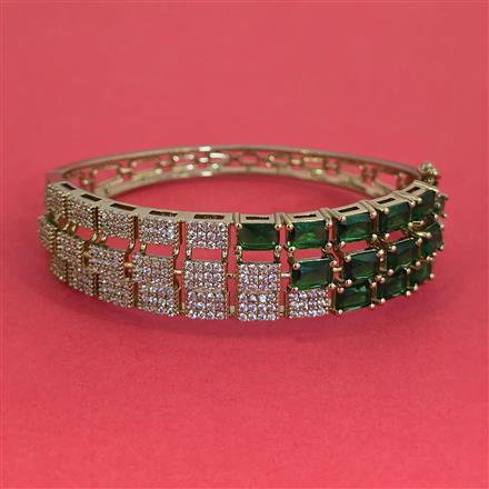 American Diamond Openable kada with Mehndi Plating