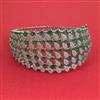 American Diamond Openable kada with Rhodium Plating