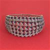 American Diamond Openable kada with Rhodium Plating