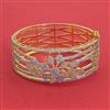American Diamond Openable kada with Rhodium Plating 2 Tone Plating Mehndi Plating