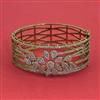American Diamond Openable kada with Rhodium Plating 2 Tone Plating Mehndi Plating