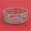 American Diamond Openable kada with Rhodium Plating 2 Tone Plating Mehndi Plating