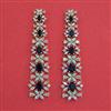 American Diamond Long Earring with 2 Tone Plating