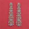 American Diamond Long Earring with 2 Tone Plating