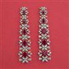 American Diamond Long Earring with 2 Tone Plating