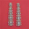 American Diamond Long Earring with 2 Tone Plating