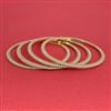 American Diamond 4 Pc Delicate Bangles with Gold Plating