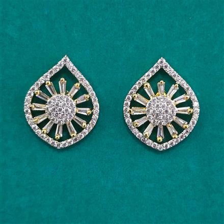 American Diamond Tops with Rhodium Plating 2 Tone Plating