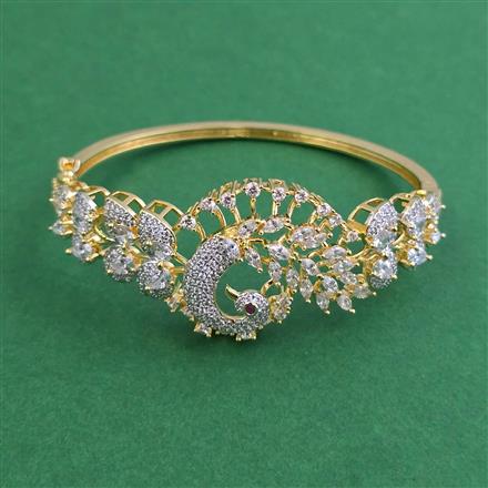American Diamond Openable kada with 2 Tone Plating