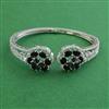 American Diamond Openable kada with Rhodium Plating